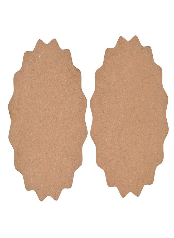 IVEI مجموعة من قطع خشب MDF من IVEI، على شكل صدفة، مثالية للأعمال الفنية والديكور - لون بني - 11.5 بوصة - Image 1